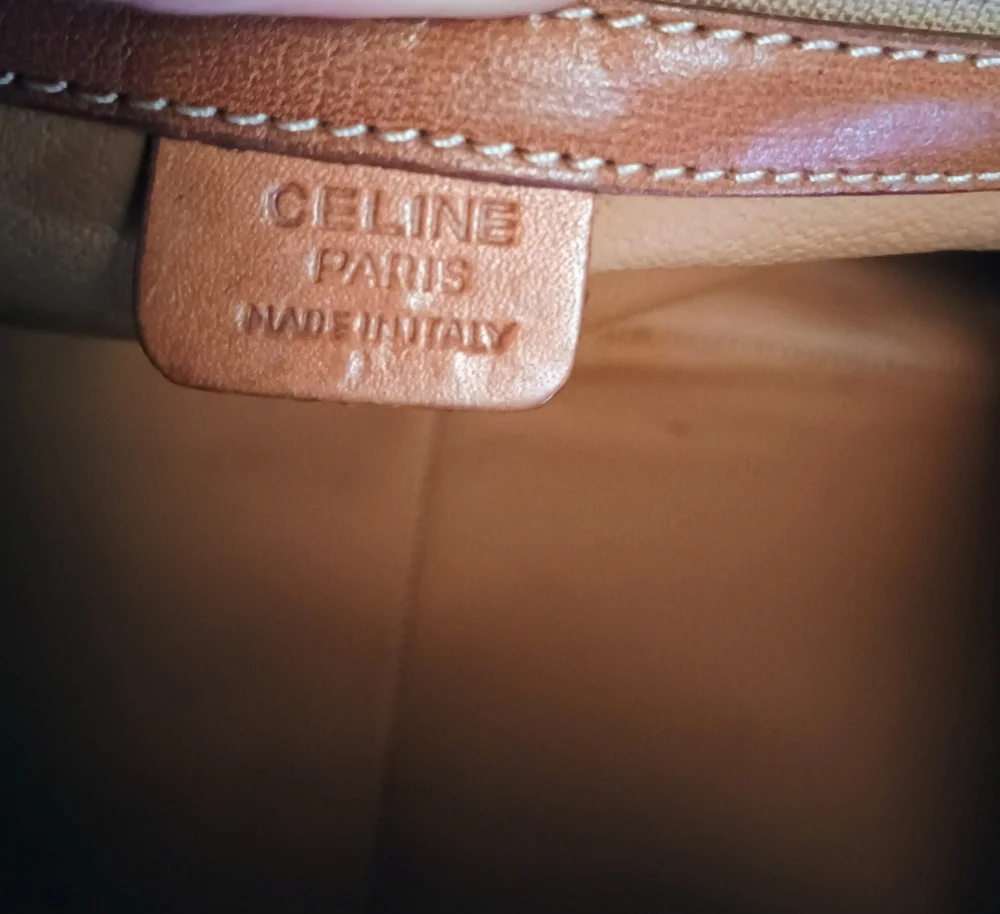 Vintage Celine Leather Macadam Boston Bag